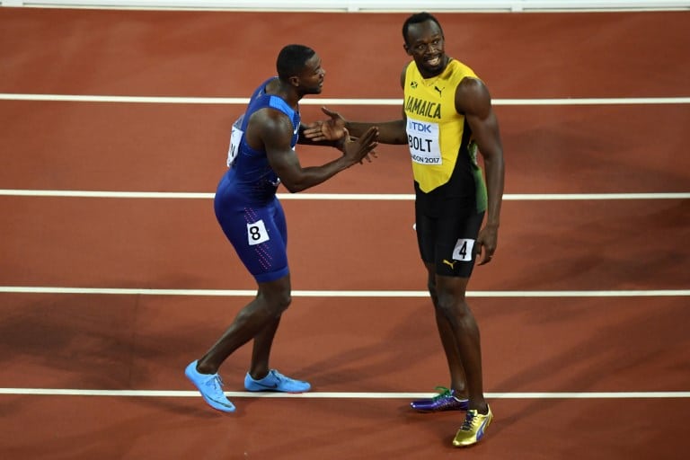 Justin Gatlin y Usain Bolt