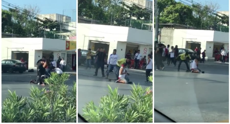 Imágenes de asesinato de presunto ladrón en Cancún, México. Pulzo.
