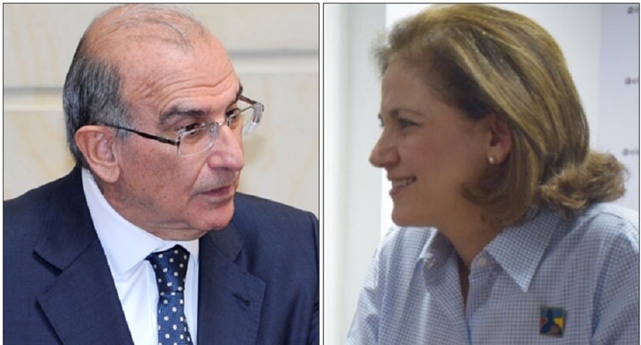 Humberto de la Calle y María del Rosario Guerra.