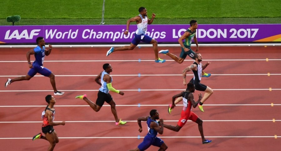 Foto finish con que Ramil Guliyev ganó los 200 metros planos