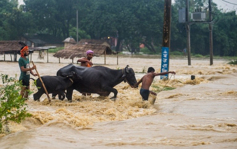 Inundaciones en Nepañ