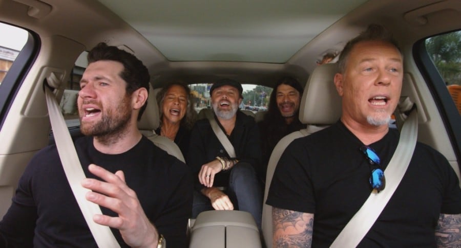 Metallica canta Rihanna en Carpool Karaoke