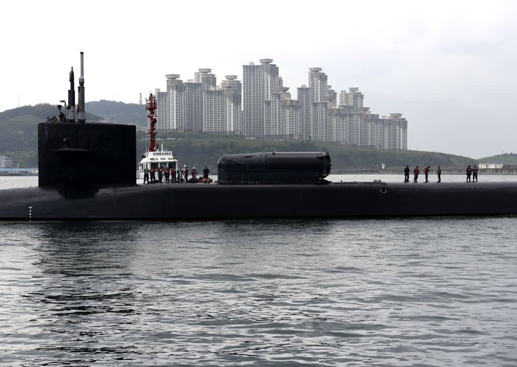 Submarino estadounidense en Corea del Sur