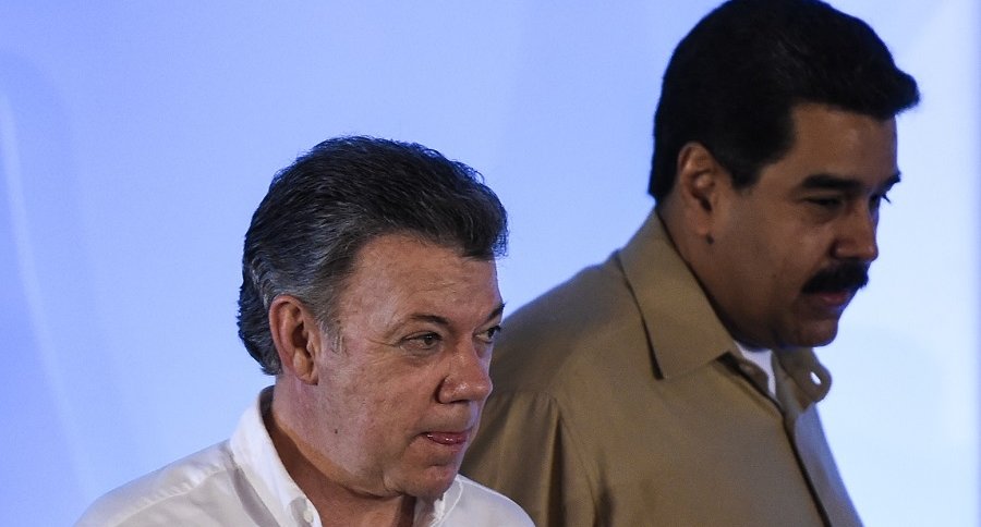 Juan Manuel Santos y Nicolás Maduro