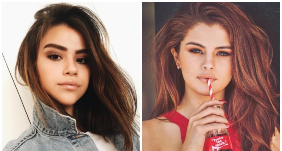 Selena Gomez y su doble. Pulzo.