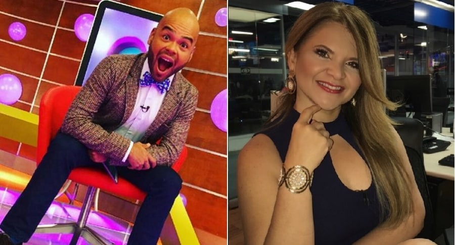 Carlos Vargas y Diva Jessurum, presentadores.