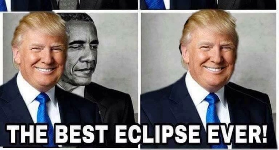 Meme del eclipse de Trump