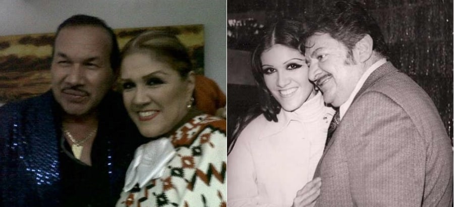 La cantante Alicia Juárez (Q.E.P.D.) junto a 'el Charrito negro', artista colombiano; y su fallecido esposo, el cantante José Alfredo Jiménez.