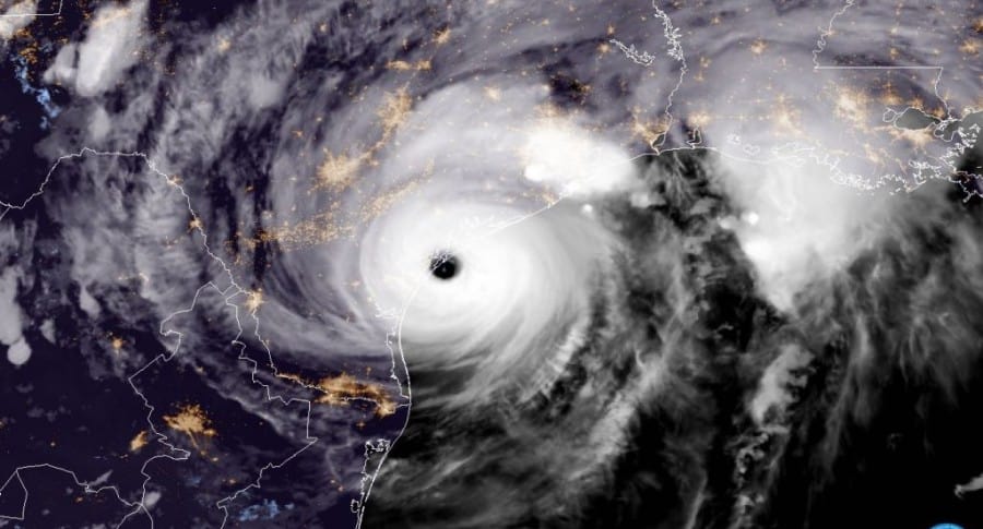 Imagen desde el espacio del huracán 'Harvey'