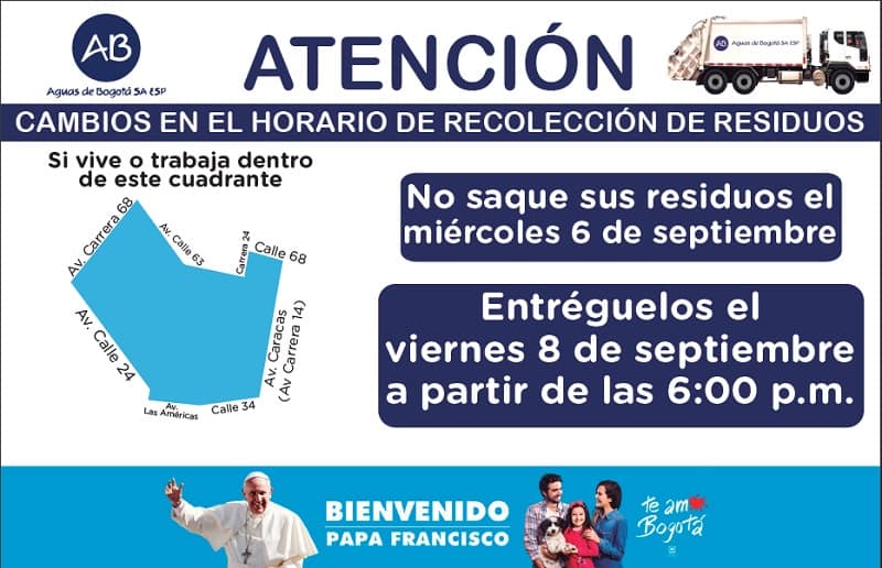 Cambios de horarios en Teusaquillo y otras localidades Cambios de horarios en Teusaquillo y otras localidades