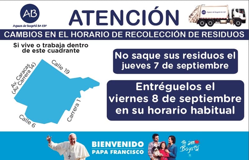 Cambios de horarios en La Candelaria y Santa Fe Cambios de horarios en La Candelaria y Santa Fe