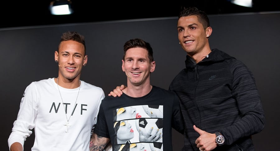 Neymar, Lionel Messi y Cristiano Ronaldo