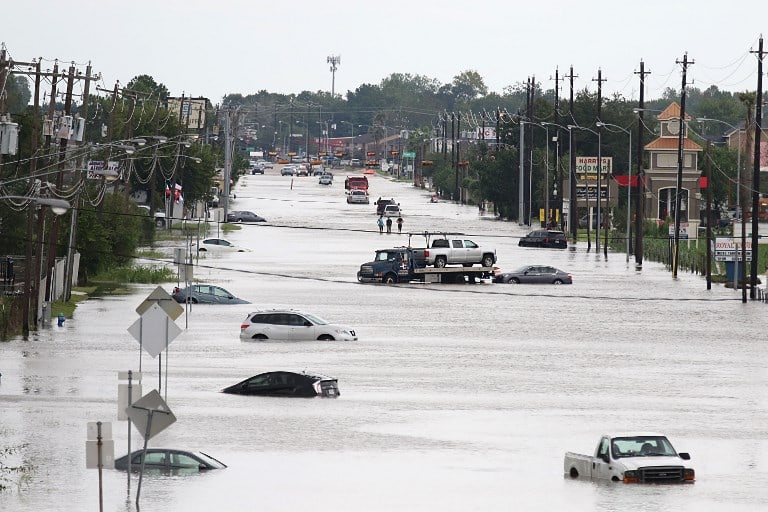 Inundación por huracán Harvey en Houston, Texas
