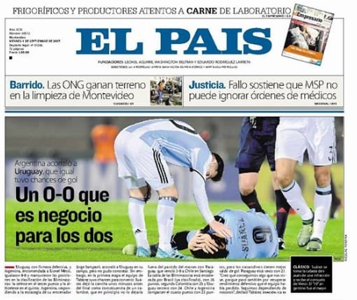 Portada El País de Uruguay