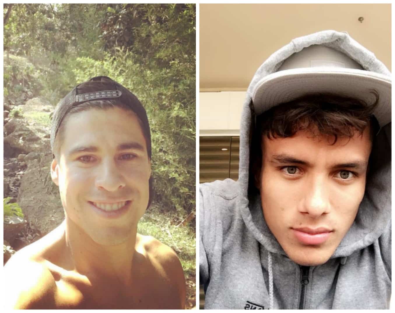 Jugadores de fútbol Mauricio Molina y Andrés Felipe Roa. Pulzo.