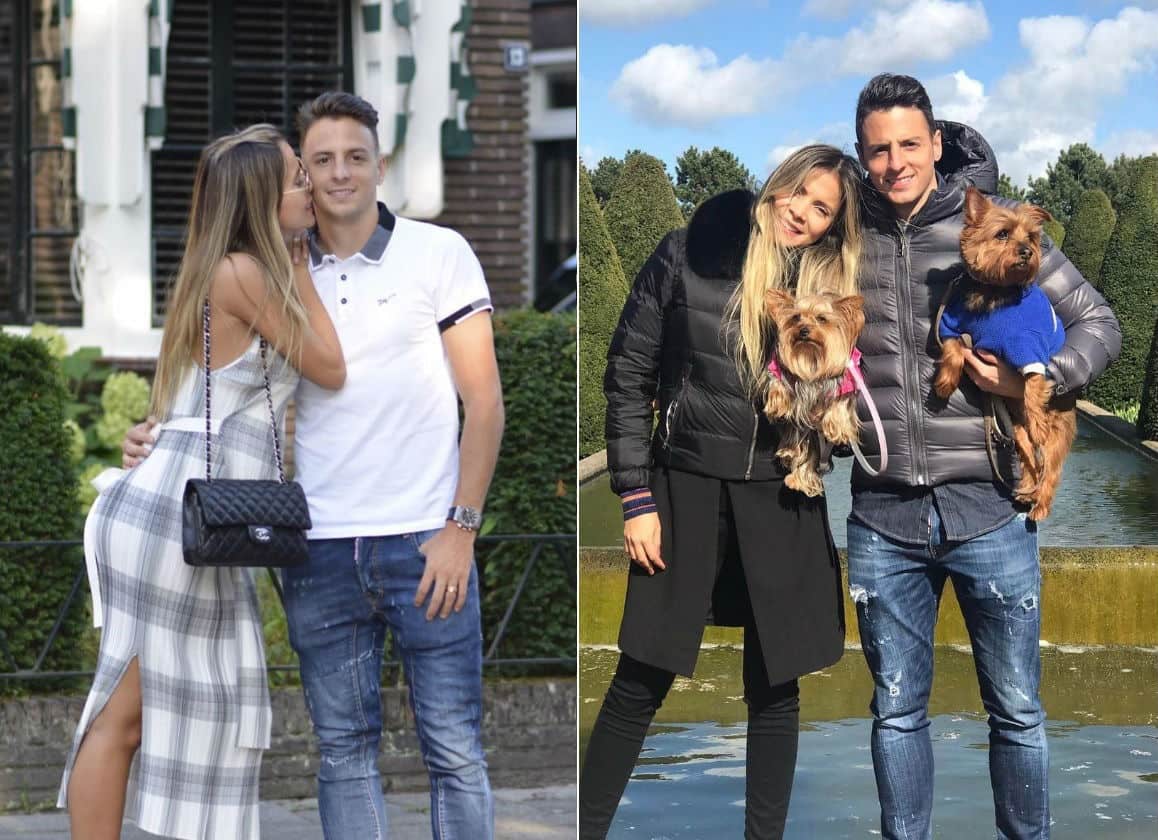 Karin Jiménez, modelo, y su esposo Santiago Arias, futbolista de la Selección Colombia.