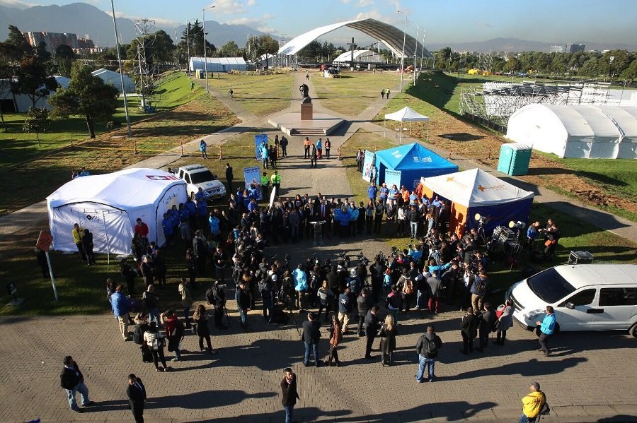 Adecuaciones en el Parque Simón Bolívar de Bogotá por visita del papa