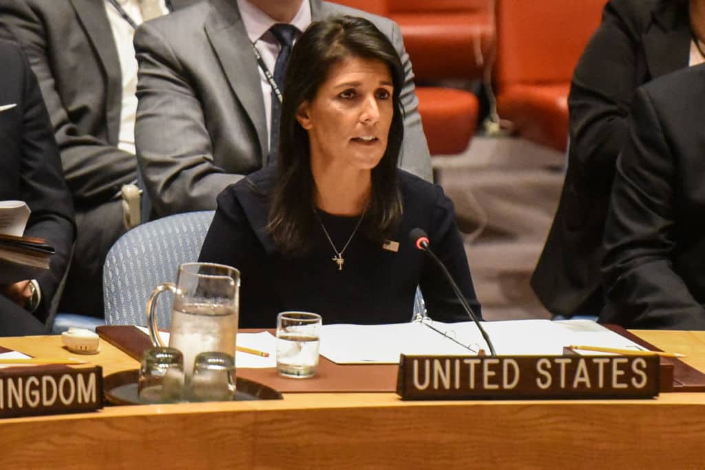 Nikki Haley en las Naciones Unidas