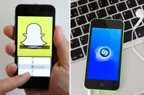 Snapchat y Shazam