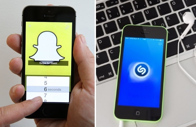 Snapchat y Shazam