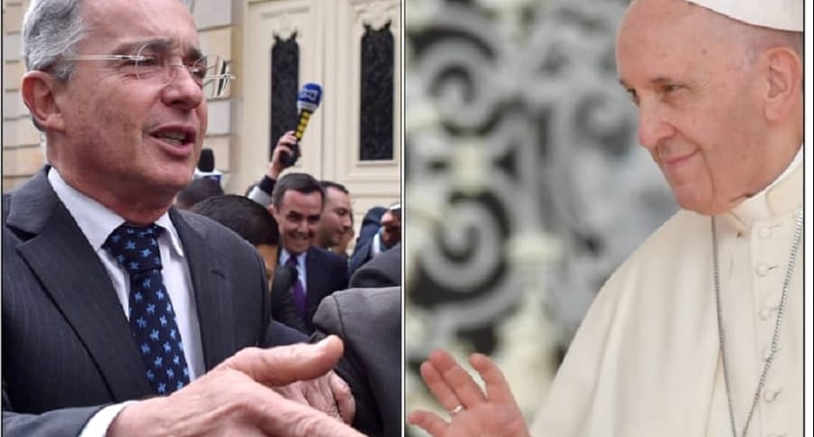 Álvaro Uribe y el papa Francisco