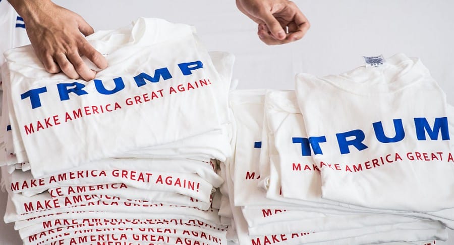 Camisetas con eslogan de Trump