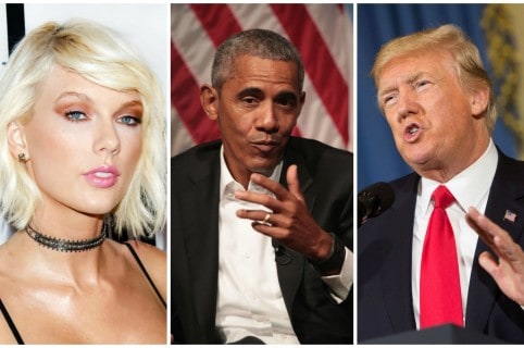 Taylor Swift, Barack Obama y Donald Trump. Pulzo.