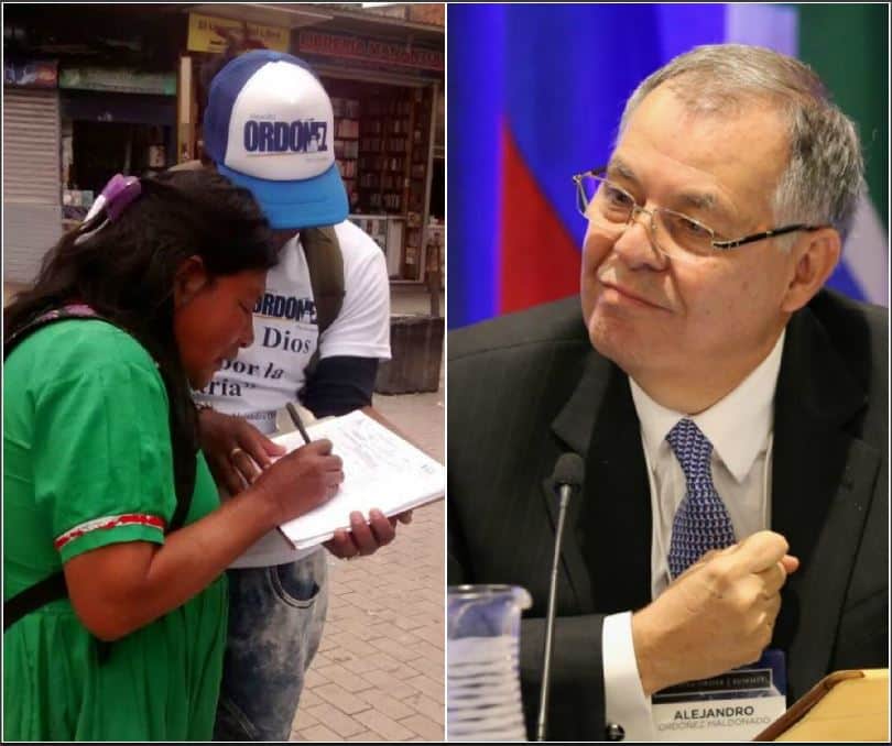 Firmas por Ordóñez