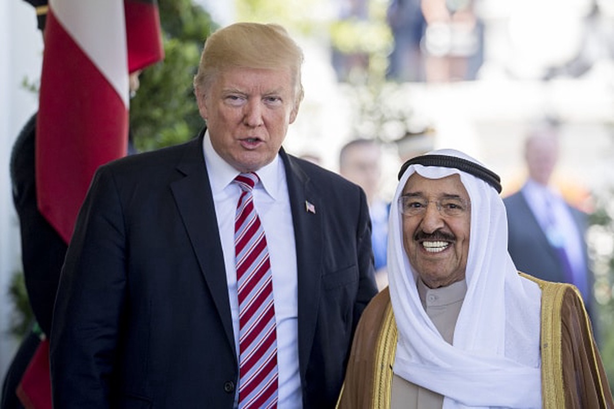Donald Trump con el emir de Kuwait