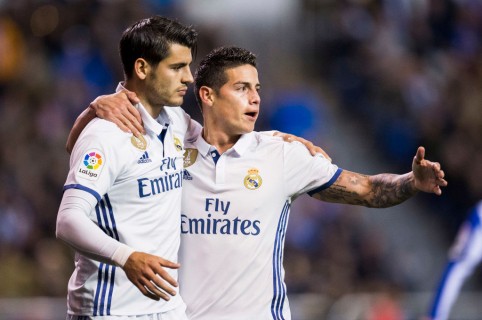 Álvaro Morata y James Rodríguez