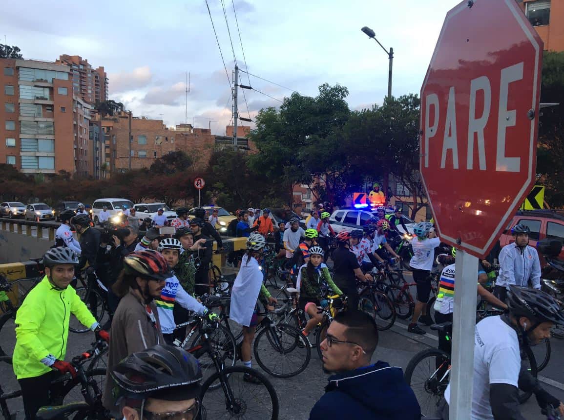 Protesta de ciclistas