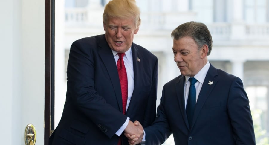 Donald Trump y Juan Manuel Santos