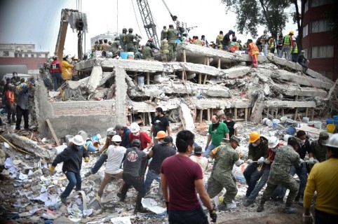Rescatistas en México