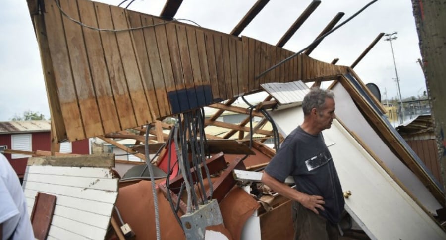 Daños en Puerto Rico por paso de huracán.