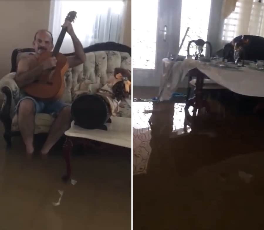 Casa inundada en Puerto Rico