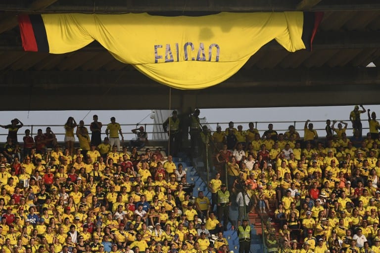 Hinchada en Barranquilla