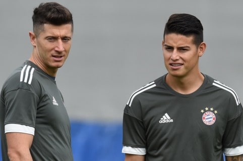 James Rodríguez y Robert Lewandowski