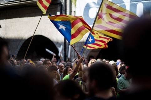 Manifestación a favor de la independencia de Cataluña