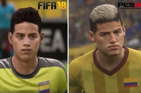 James Colombia en FIFA y PES 18