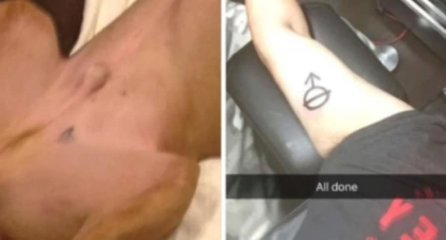 Joven se tatúa marca de castración de su perro. Pulzo.