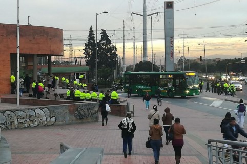 Paro en sur de Bogotá