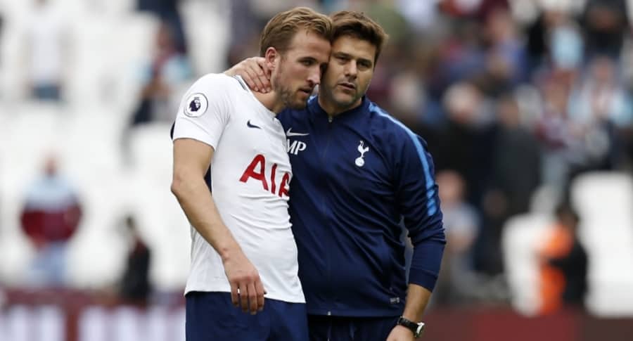 Harry Kane y Mauricio Pochettino