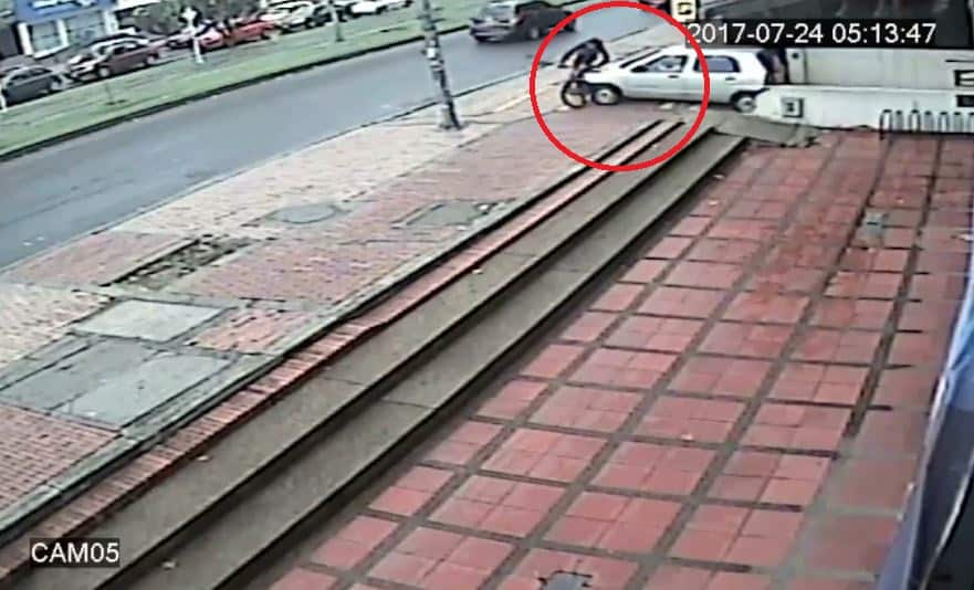 Momento del accidente ocurrido en el norte de Bogotá