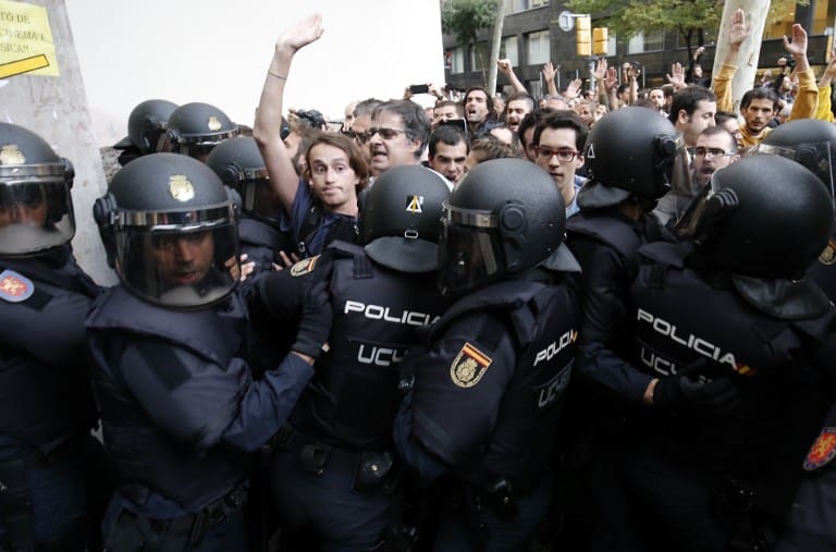 Disturbios en Cataluña