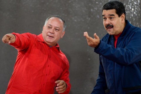 Diosdado Cabello y Nicolás Maduro