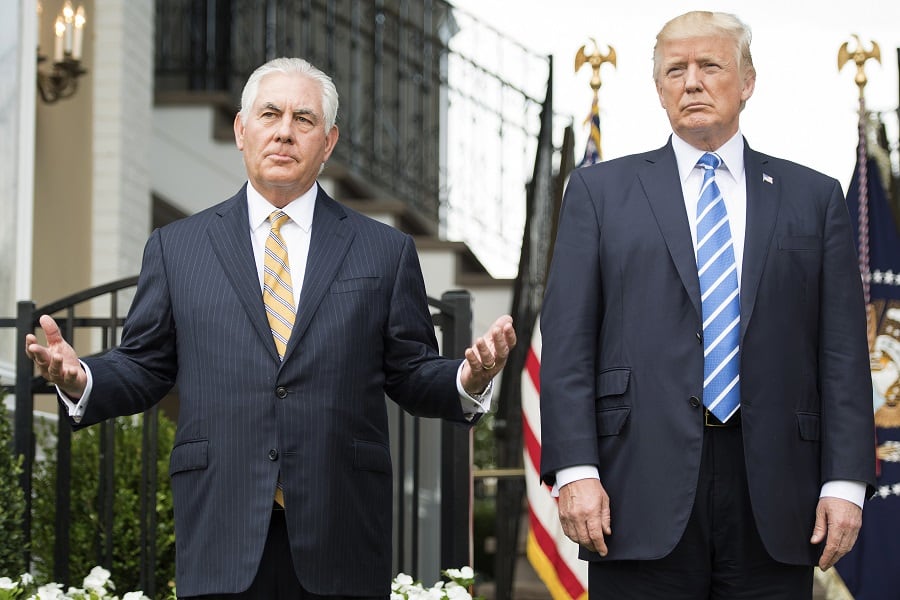 Rex Tillerson y Donald Trump