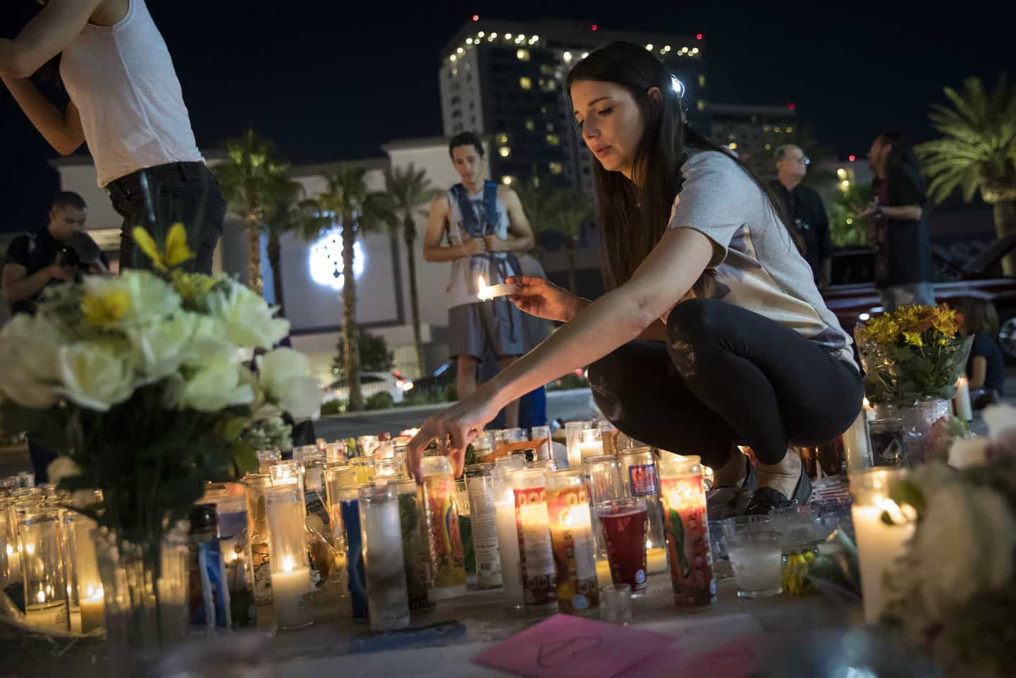 Homenaje a la víctimas del tiroteo de Las Vegas
