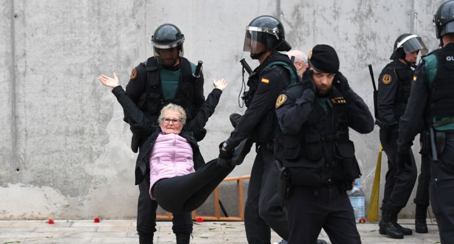 Acción de la policía en Barcelona