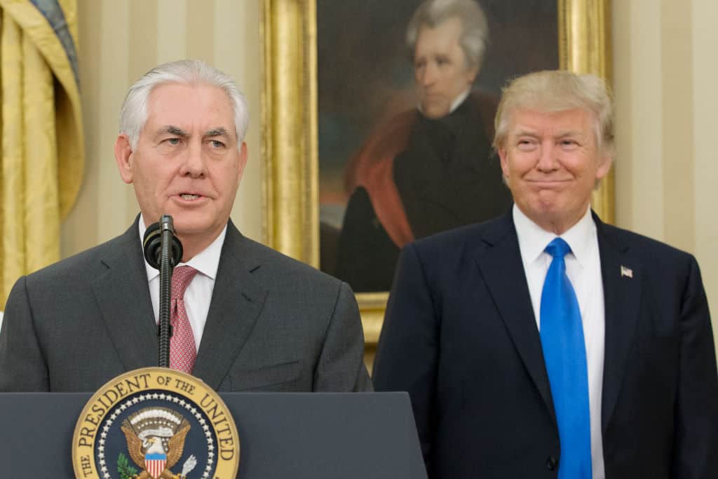 Rex Tillerson y Donald Trump