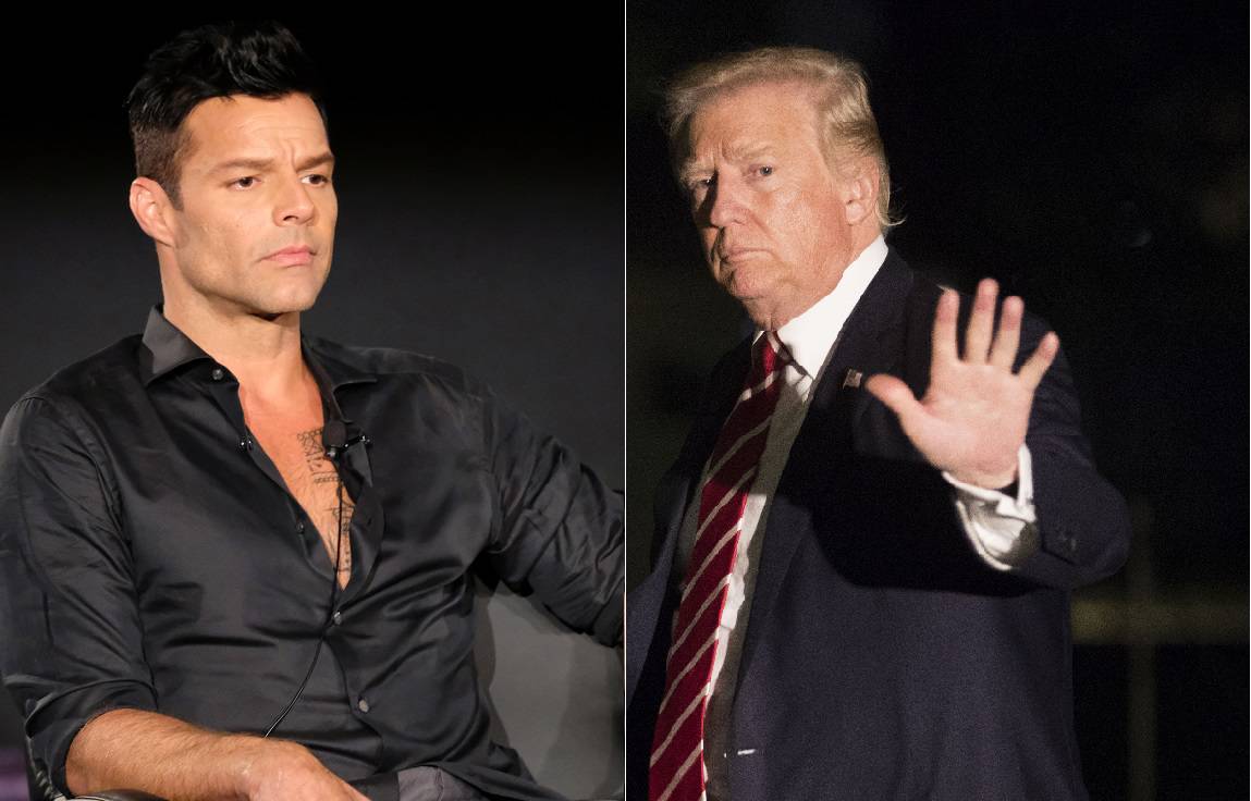 Ricky Martin, cantante, y Donald Trump, presidente de Estados Unidos.